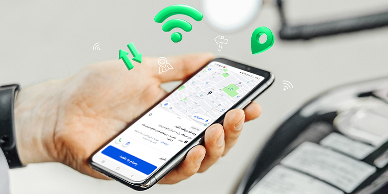 بررسی اتصال به اینترنت در اپلیکیشن موتورسوار و راننده اسنپباکس