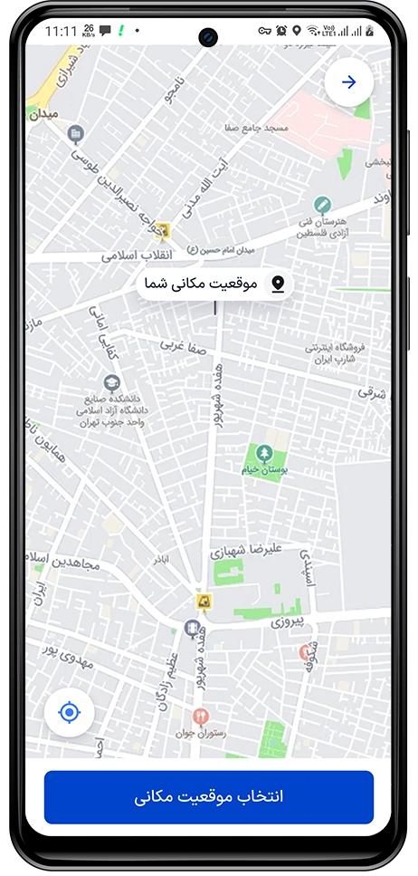 اصلاح موقعیت مکانی در اپلیکیشن کاربران موتورسوار و راننده اسنپ‌باکس باشگاه رانندگان اسنپ